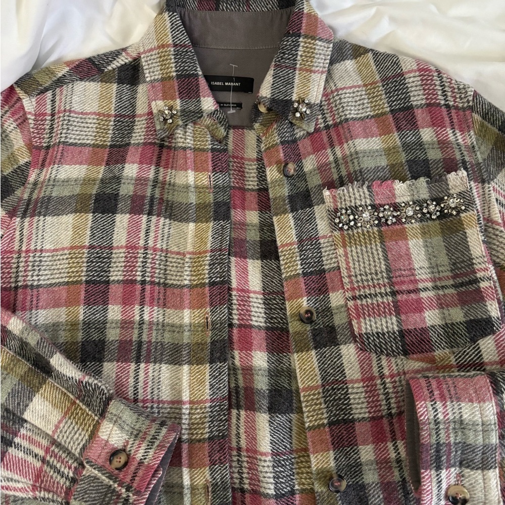 Y2K Isabel Marant plaid top